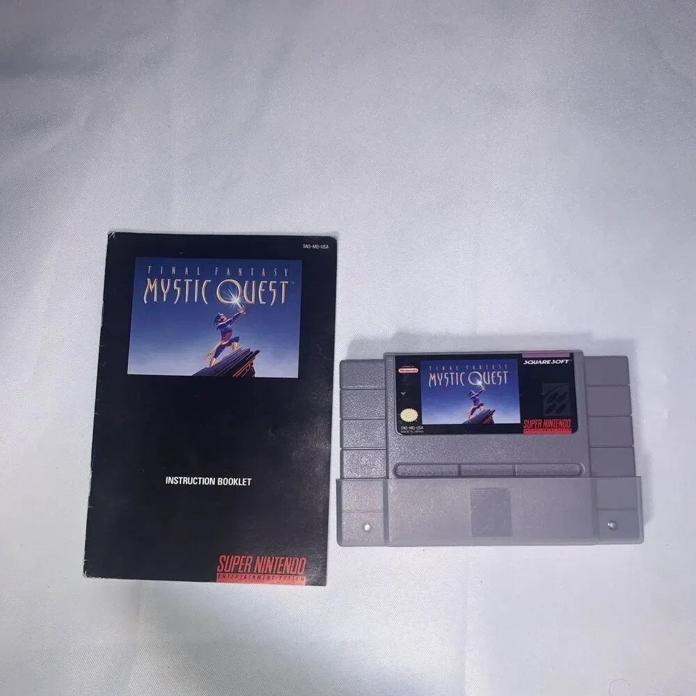 vintage video game Super Nintendo SNES Final Fantasy Mystic Quest CIB /booklet
